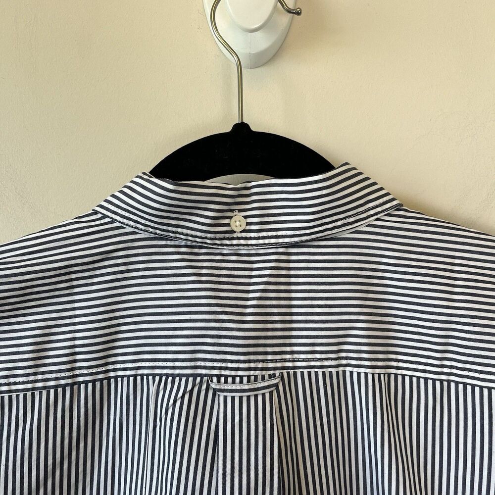 J.Crew Classic Fit Cotton Button Down Poplin Shirt Striped Black White Sz 6 NWTs - Picture 5 of 9